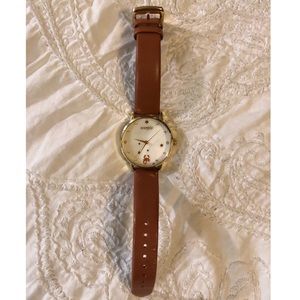 Kate Spade Scorpio brown leather watch